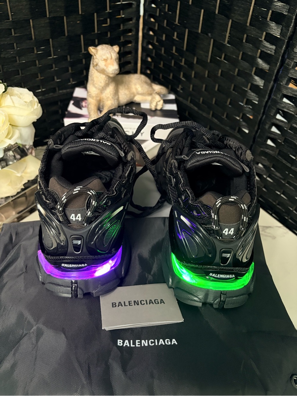 Balenciaga Black LED Runner Sneakers - Picture 4 of 5